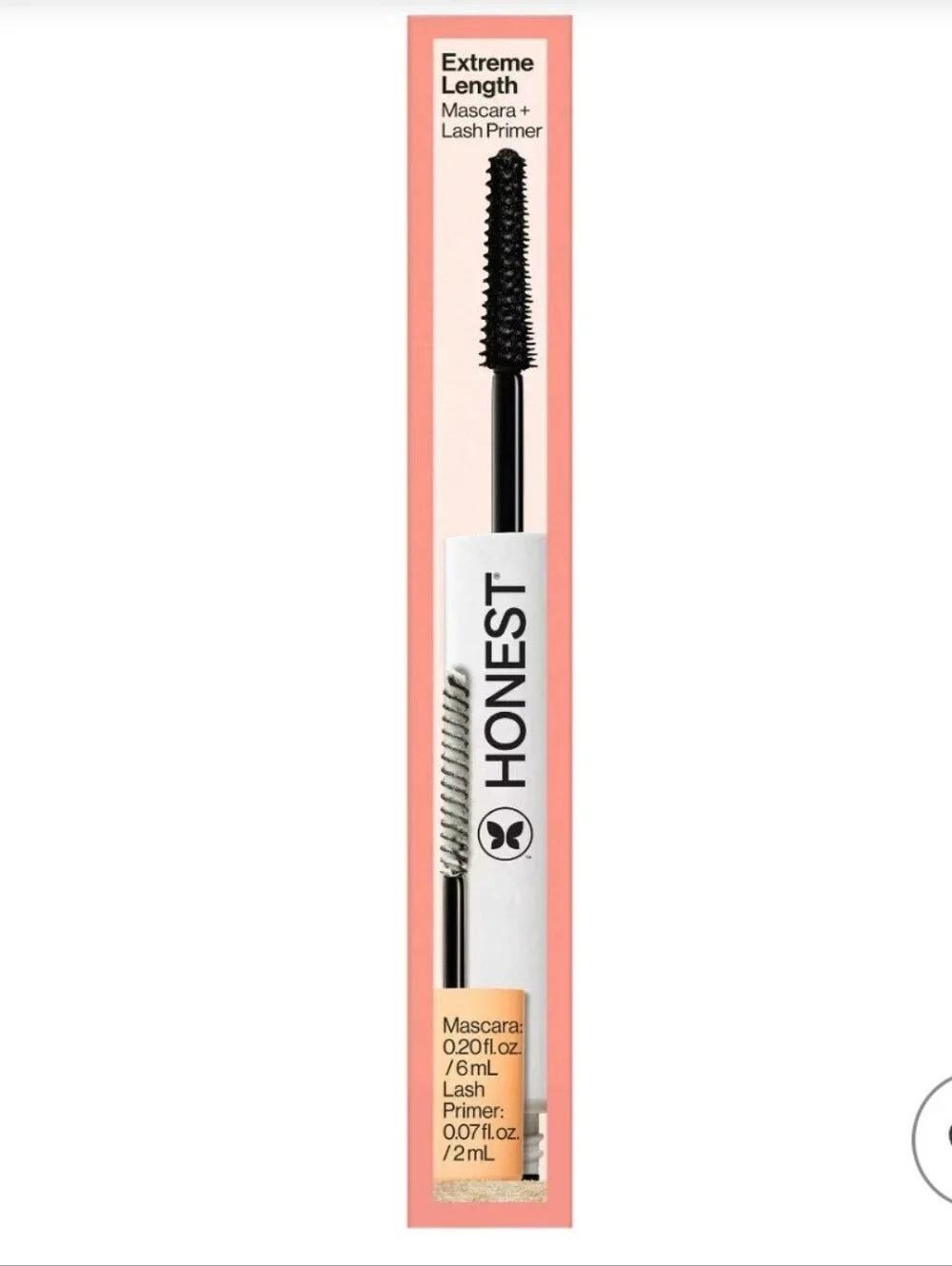 Honest Beauty Extreme Length 2-in-1 Mascara and Lash Primer In Black BNIB